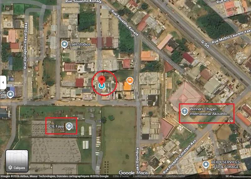 Où se trouve la villa : entre la base CIE et Winners Chapel Akouédo